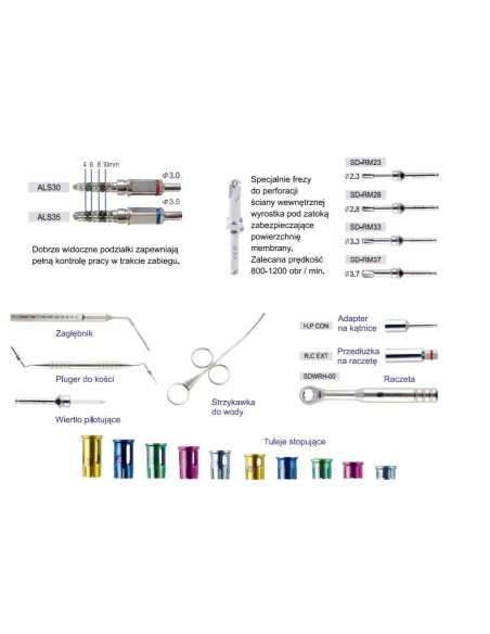 Zesatw do sinus lift Surgident Aqua Toca Kit