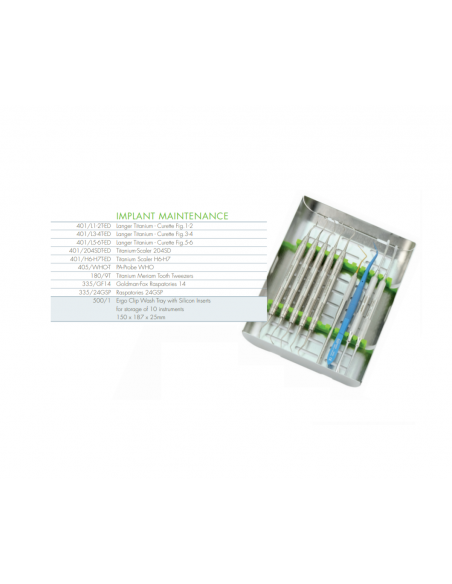 Zestaw narzędzi służący do czyszczenia powierzchni implantoprotetycznych  LEIBINGER