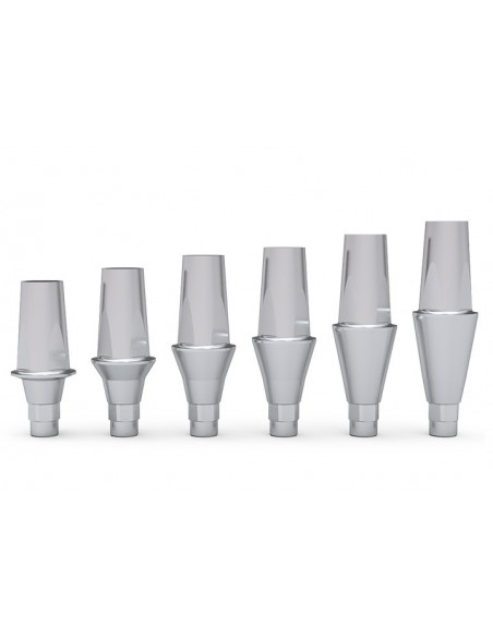 Łącznik tytanowy ICX standardowy ⌀5, prosty, długi, wysokości profilu: 1mm, 2mm, 3mm, 4mm, 5mm, 6mm