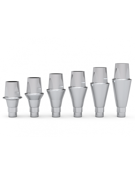 Łącznik tytanowy ICX standard ⌀5mm, prosty , krótki, wysokości profilu: 1mm, 2mm, 3mm, 4mm, 5mm, 6mm