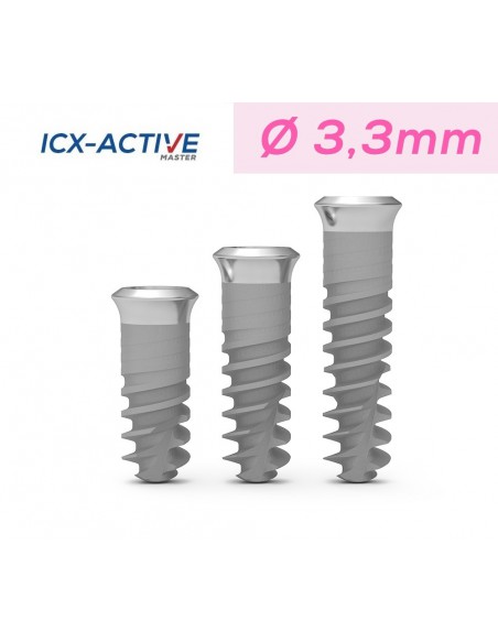 ICX-Active Master Narrow Tissue Level Ø3.3mm - 8mm / 10mm / 12.5mm