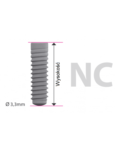 Implant XL daVinci Bone Level NC Ø3.3mm - 8mm / 10mm / 12mm / 14mm