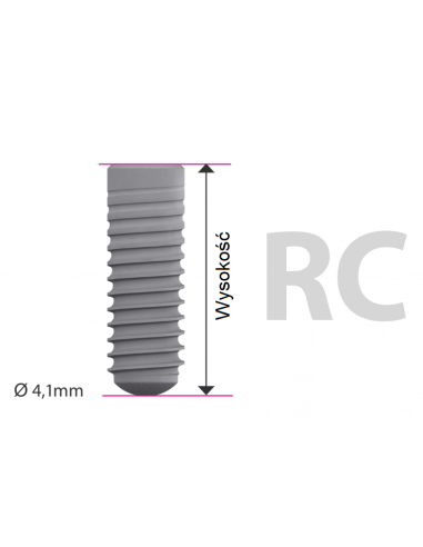 Implant XL daVinci Bone Level RC Ø4.1mm - 8mm / 10mm / 12mm / 14mm