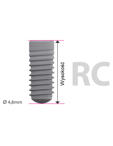 Implant XL daVinci Bone Level RC Ø4.8mm - 8mm / 10mm / 12mm / 14mm