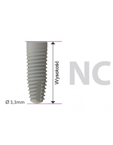 Implant XL daVinci Bone Level NC - Tapered Ø3.3mm - 8mm / 10mm / 12mm / 14mm