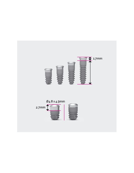 Implant ICX-plus ⌀3.45mm -  6.5 mm/ 8mm / 10mm / 12.5mm