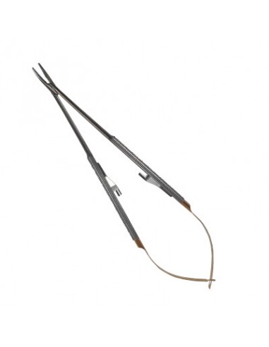 Mikro igłotrzymacz TC zakrzywiony 18cm