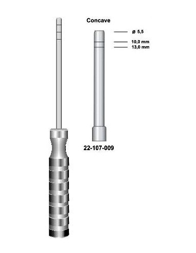 Osteotom wklęsły prosty ⌀5,5mm